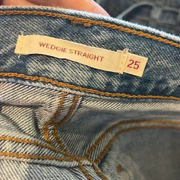 Levi's Rare Blank Tag WEDGIE STRAIGHT FIT WOMEN'S JEANS, 25! - Picture 6 of 10